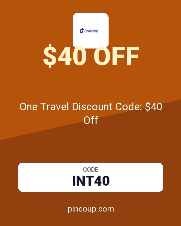OneTravel.com coupon: One Travel Discount Code: $40 Off