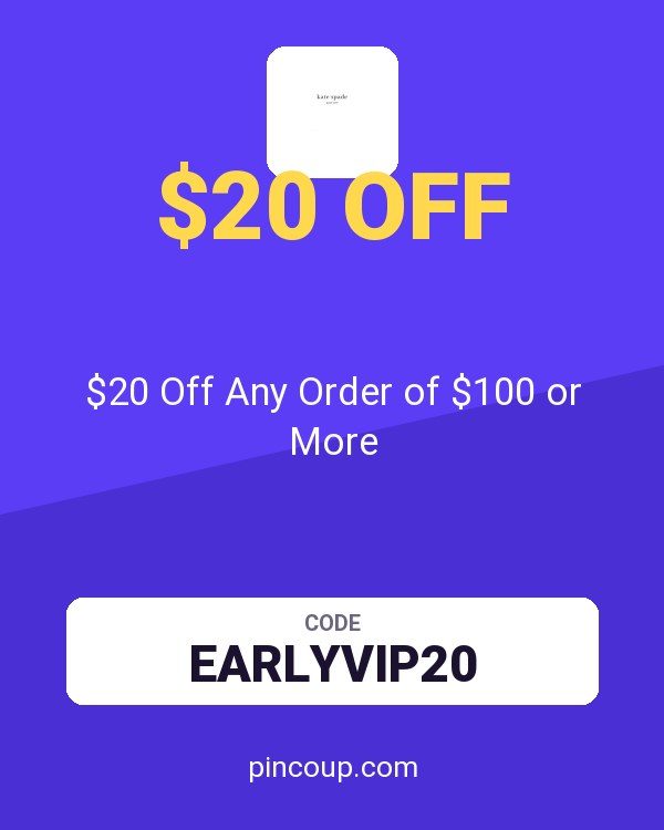 Kate Spade Outlet coupon: $20 Off Any Order of $100 or More
