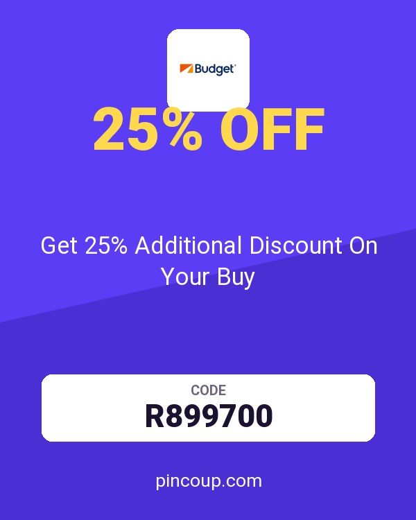 Budget Car Rental coupon: Get 25% Additional Discount On Your Buy
