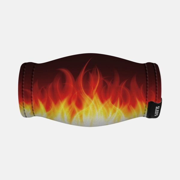 Black Fire Chin Strap Cover at SLEEFS