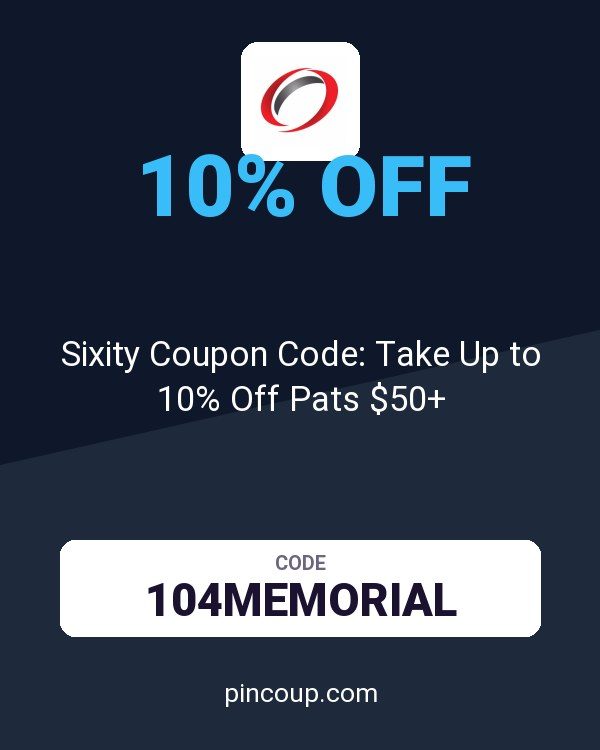 Sixity Coupon Code: Take Up to 10% Off Pats $50+