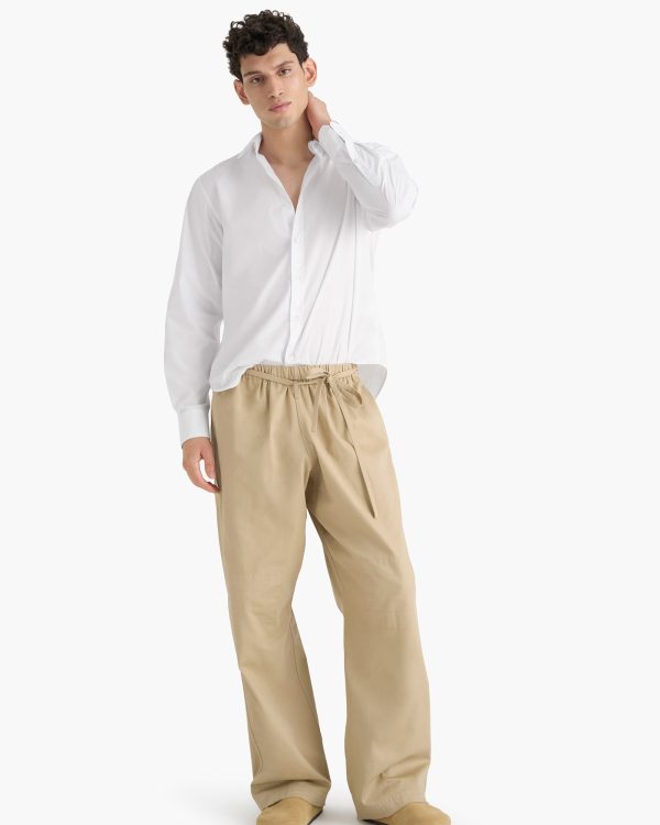 Men's Cotton Poplin Button Down Shirt in White Size Small ATM Clothing at ATM Collection