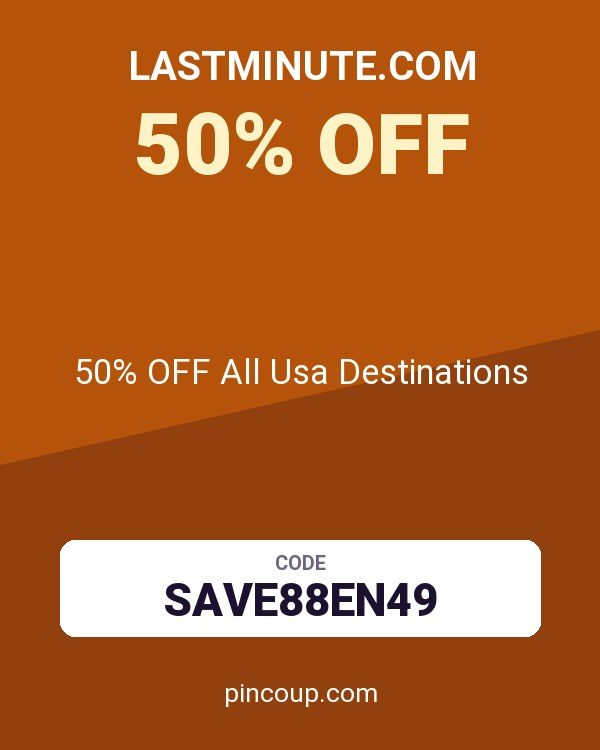 lastminute.com coupon: 50% OFF All Usa Destinations