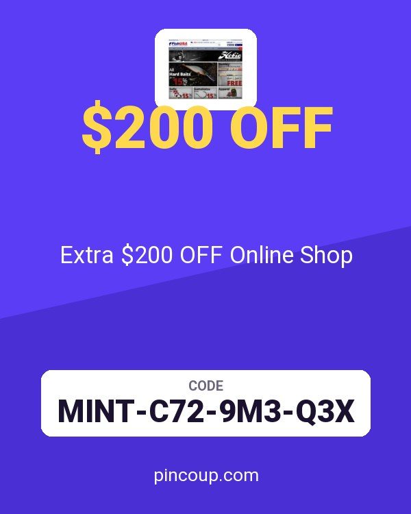 FishUSA coupon: Extra $200 OFF Online Shop