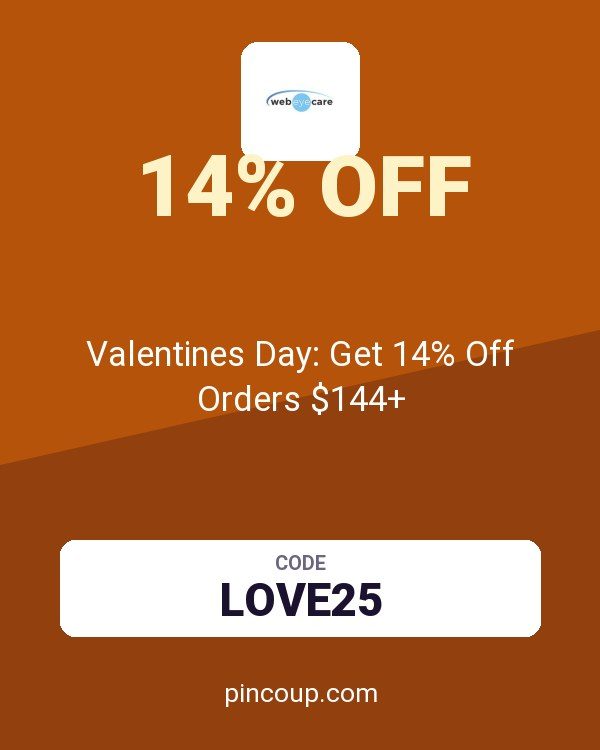 WebEyeCare coupon: Valentines Day: Get 14% Off Orders $144+