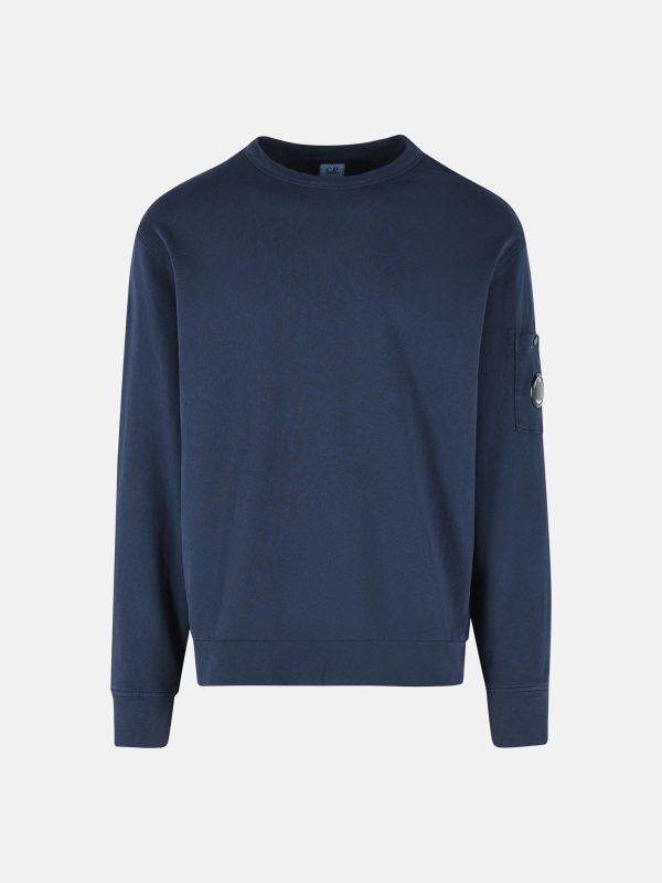 C.P. COMPANY Blue Cotton Sweatshirt at VALICO