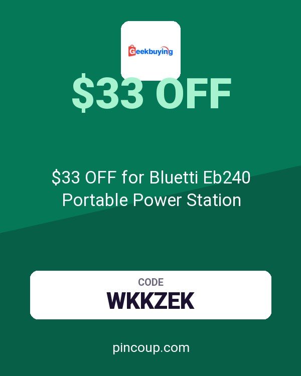 GeekBuying coupon: $33 OFF for Bluetti Eb240 Portable Power Station