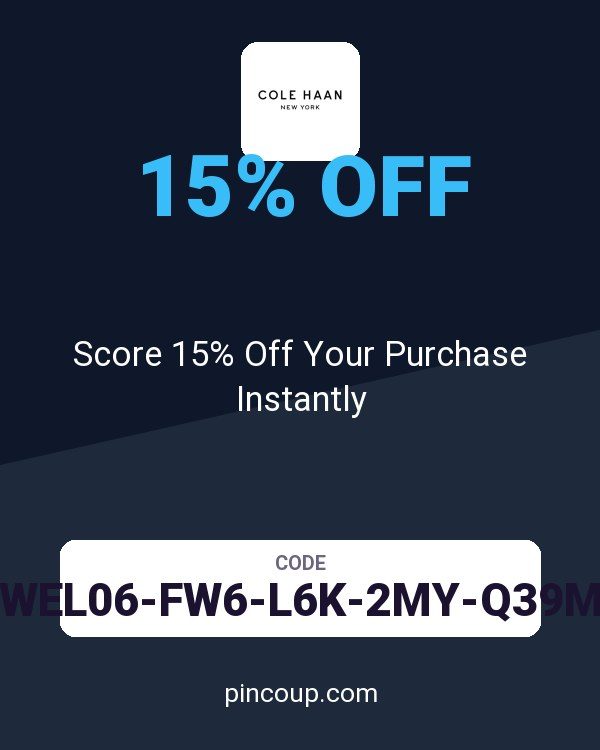 Cole Haan coupon: Score 15% Off Your Purchase Instantly