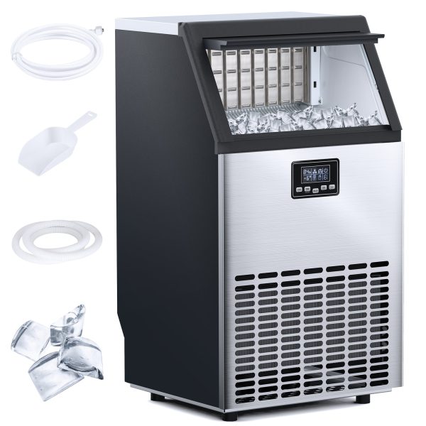 COWSAR Original Moon-Shaped Ice Commercial Ice Maker 120lbs/24H, Low Energy Consumption at Kismile