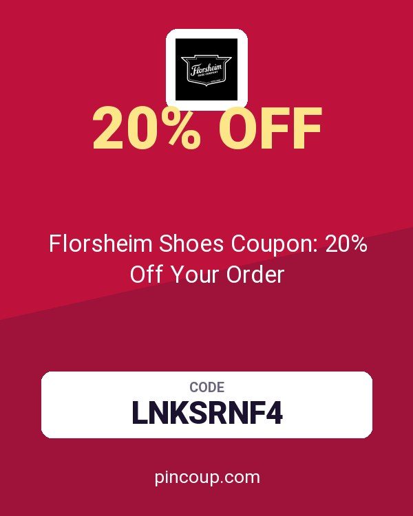 Florsheim Shoes Coupon: 20% Off Your Order
