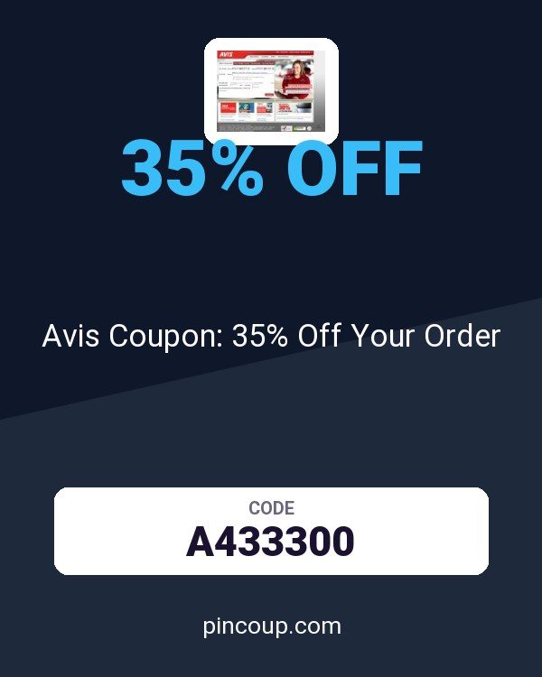 Avis Car Rental: Avis Coupon: 35% Off Your Order