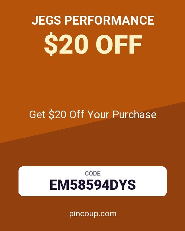 JEGS Performance coupon: Get $20 Off Your Purchase