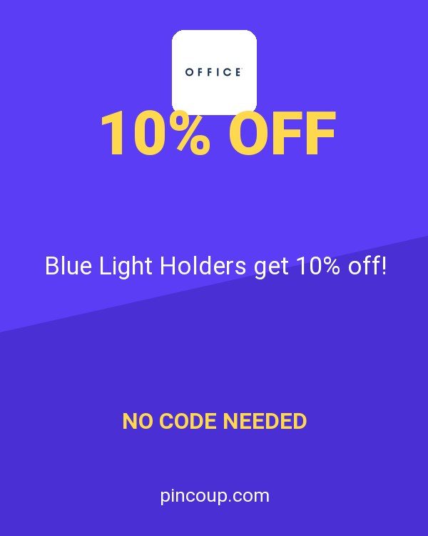 Office Shoes coupon: Blue Light Holders get 10% off!