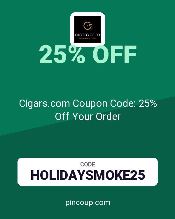 Cigars.com Coupon Code: 25% Off Your Order