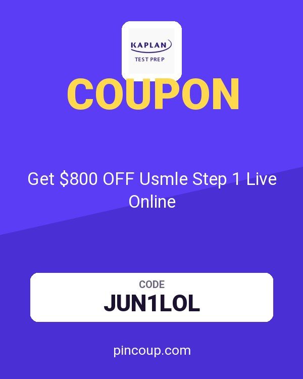 Kaplan Test Prep coupon: Get $800 OFF Usmle Step 1 Live Online