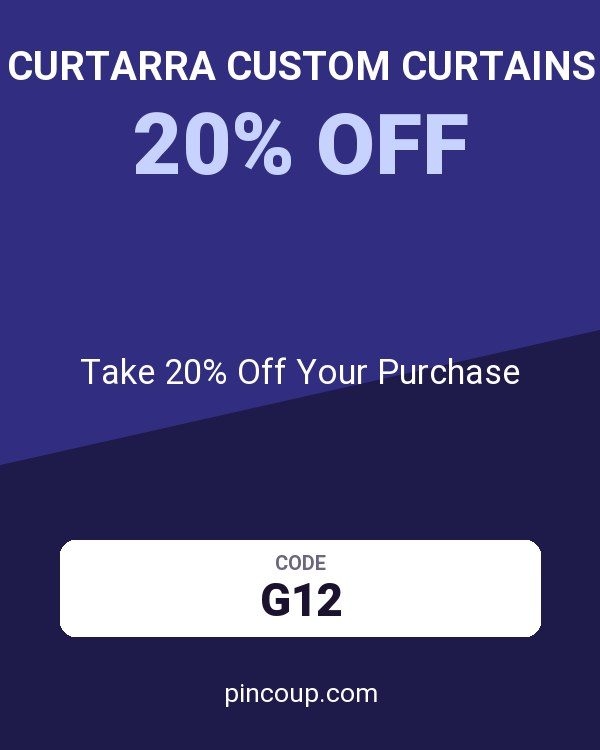 Curtarra Custom Curtains coupon: Take 20% Off Your Purchase