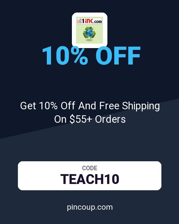 1ink.com coupon: Get 10% Off And Free Shipping On $55+ Orders