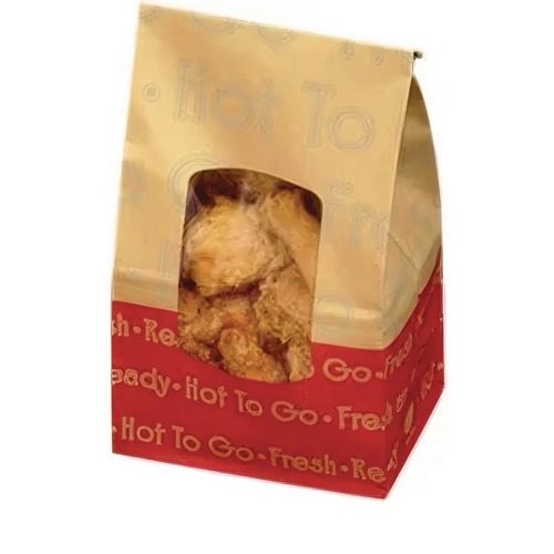 Bagcraft BGC 300609 EcoCraft ToGo 6.13 in. x 4 in. x 12.38 in. 8 lbs. Capacity Hot ToGo Labeling Grease-Resistant Deli Window Bag (500/Carton) at CPO Outlets