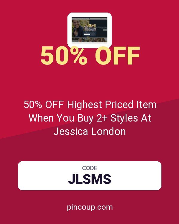 johnnie-O coupon: 50% OFF Highest Priced Item When You Buy 2+ Styles At Jessica London