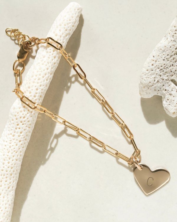 Initial Heart Bracelet at James Michelle