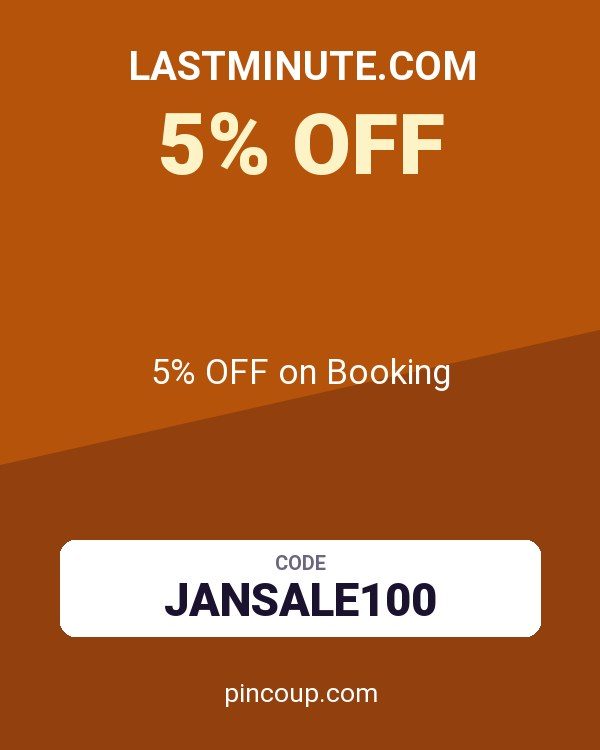 lastminute.com coupon: 5% OFF on Booking