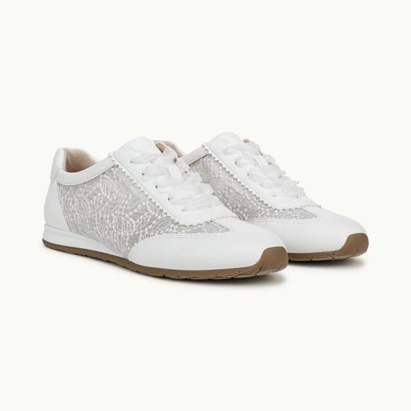 LifeStride Forsythia 2 Lace Up Sneaker Shoes (Bright White Faux Leather) Fabric 8.0 W
