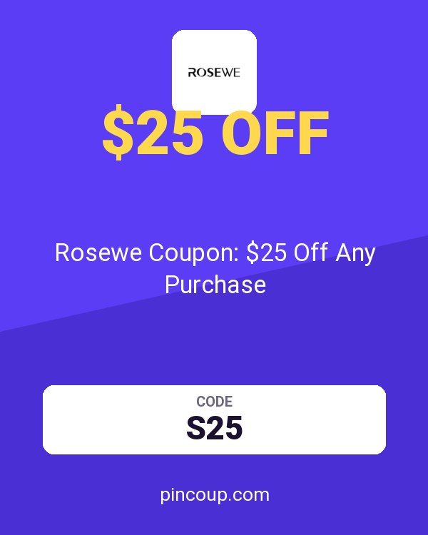 Modlily: Rosewe Coupon: $25 Off Any Purchase