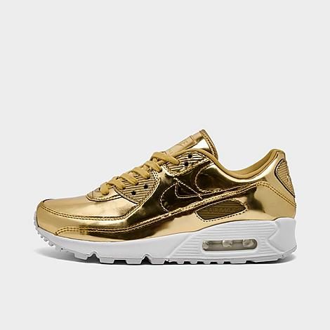 Nike Women's Air Max 90 SP Casual Shoes in Metallic Gold/Club Gold Size: 8.5 at JD Sports