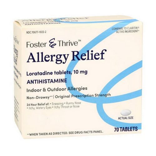 Foster And Thrive, Allergy Relief Loratadine, 10 Mg, 70 Tabs at Herbspro