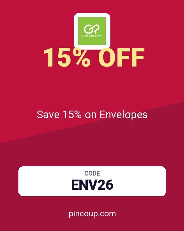 GotPrint coupon: Save 15% on Envelopes