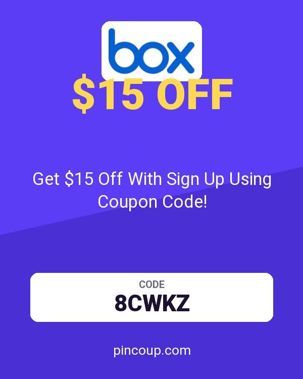 Box: Get $15 Off With Sign Up Using Coupon Code!