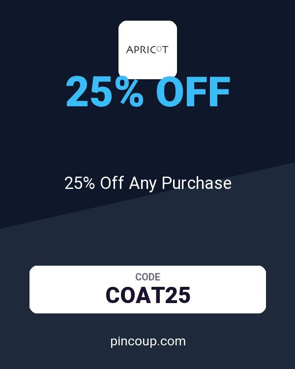 Apricot coupon: 25% Off Any Purchase