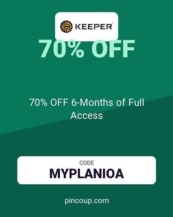 Keeper Security Many GEOs coupon: 70% OFF 6-Months of Full Access