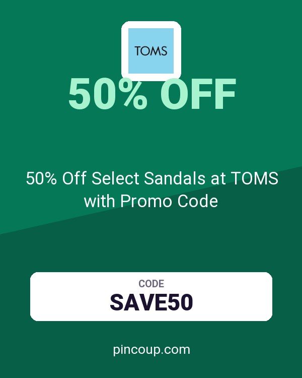 50% Off Select Sandals at TOMS with Promo Code