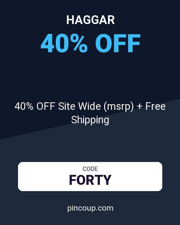 Haggar coupon: 40% OFF Site Wide (msrp) + Free Shipping