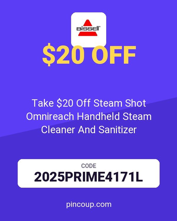 Bissell coupon: Take $20 Off Steam Shot Omnireach Handheld Steam Cleaner And Sanitizer