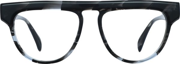 Fytoo Geometric Black Acetate Full Rim Eyeglasses