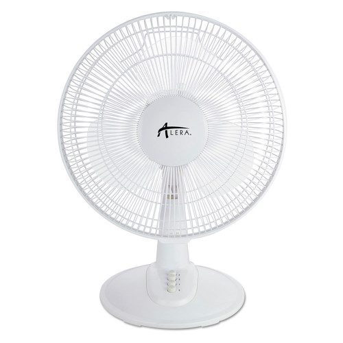 Alera 3-Speed 12 in. Plastic Oscillating Desk Fan - White at CPO Outlets