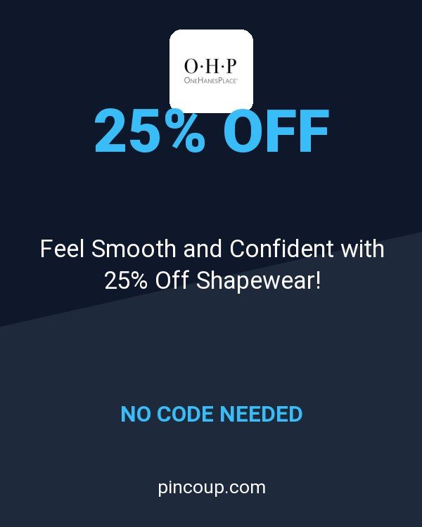 OneHanesPlace.com coupon: Feel Smooth and Confident with 25% Off Shapewear!