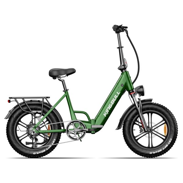 Kingbull Literider 2.0 | All Terrain Fat Tire Folding Electric Bike - Green / Ebike Only at Kingbull Electric Bikes