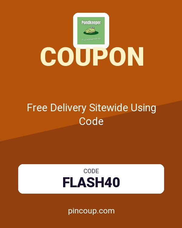 Pondkeeper coupon: Free Delivery Sitewide Using Code
