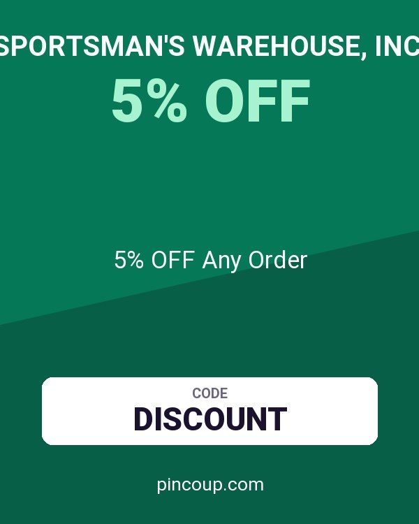 Sportsman's Warehouse, Inc. coupon: 5% OFF Any Order